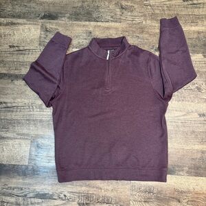 Kirkland Signature Men's Maroon Burgundy Zip-Up Sweater